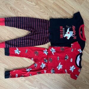 Carter's Black and Red Striped Pajama Set